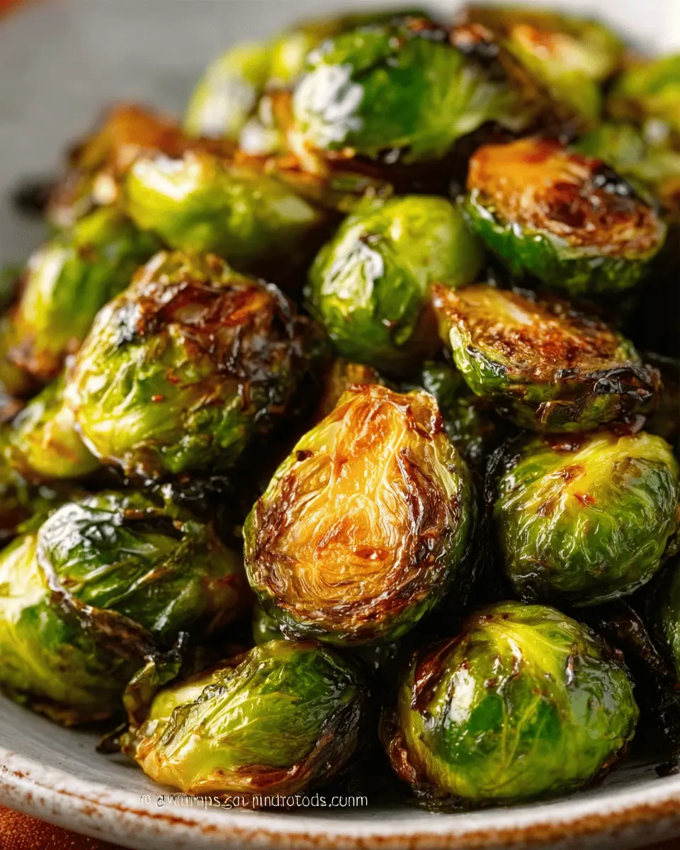 Balsamic Roasted Brussels Sprouts with Turkey Bacon Bliss