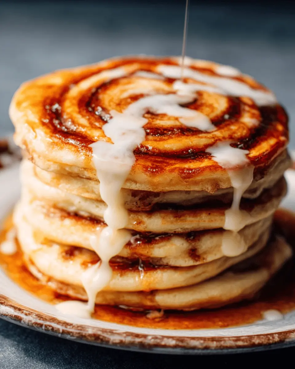 Brown Sugar Cinnamon Swirl Pancakes Recipe with Turkey Bacon