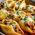 Creamy Ricotta Beef Stuffed Shells Pasta