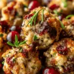 Cranberry Turkey Stuffing Balls
