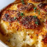 Bubbly, Crispy Potato Gratin with Parmesan & Gruyere