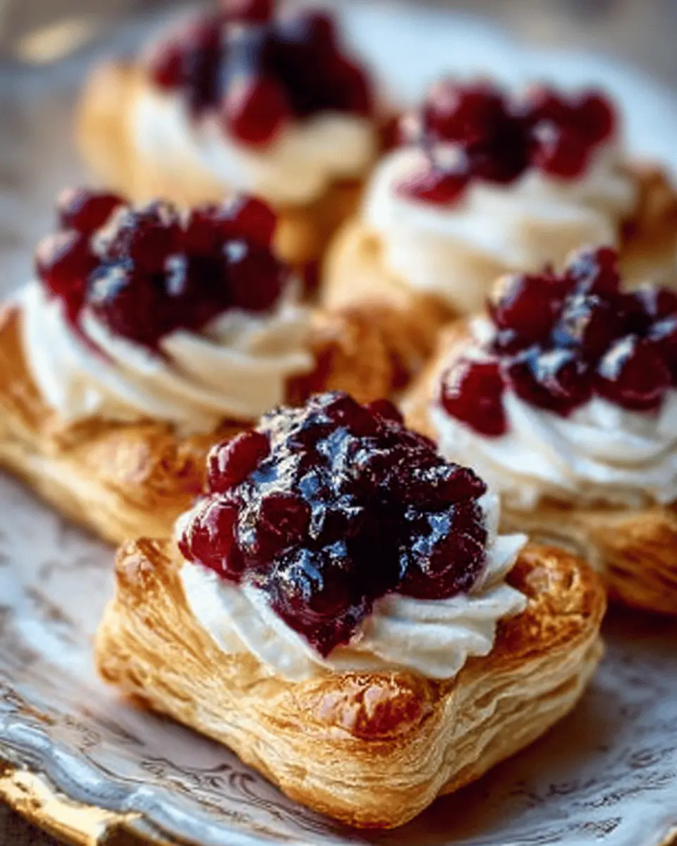 Cranberry & Cream Cheese Puff Pastry Blossoms: Easy and Indulgent Treats