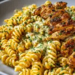 Twisted Pasta with Honey Garlic Chicken & Parmesan Cream