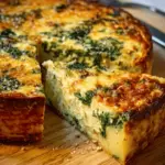 Cheesy Potato & Spinach Quiche