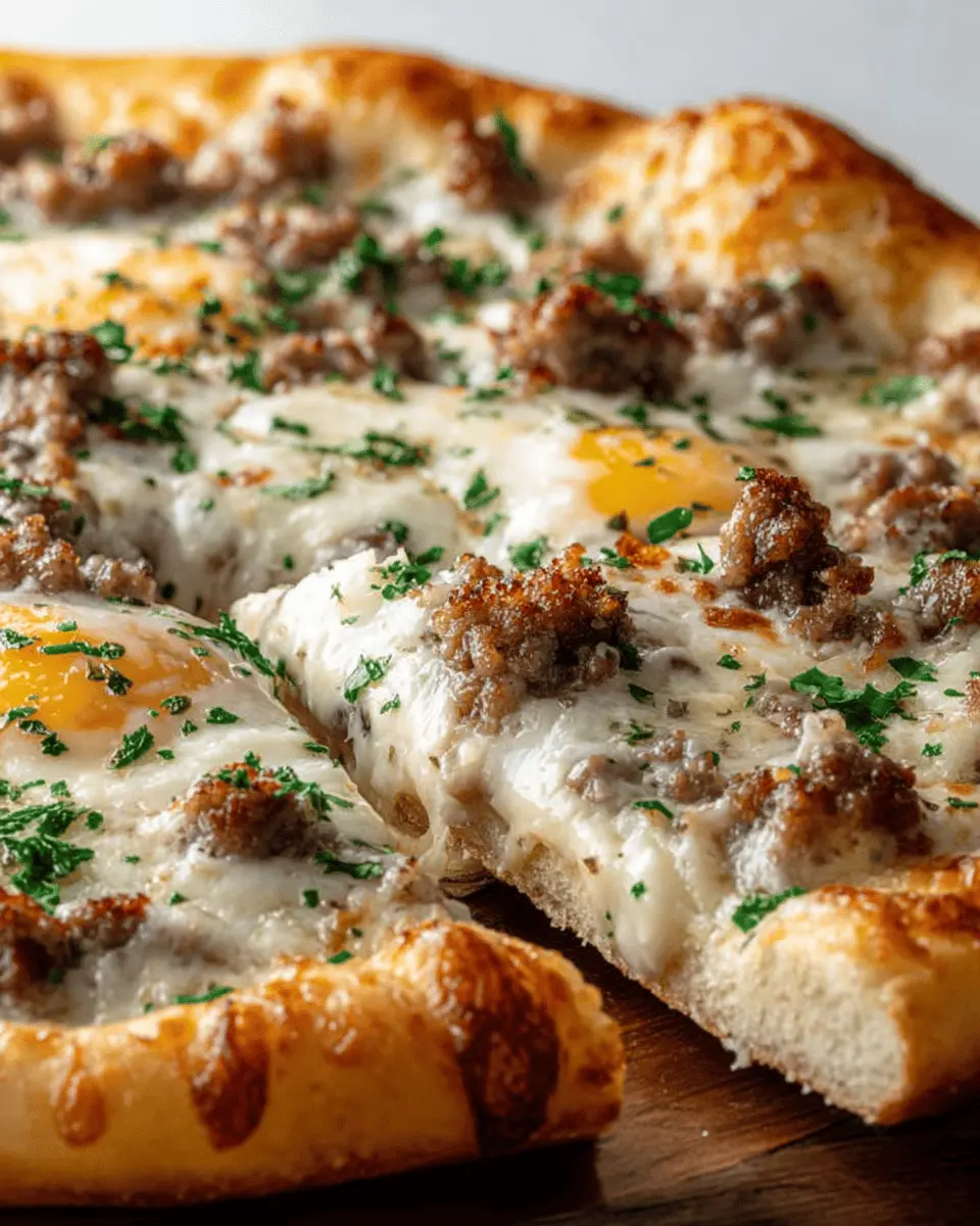 Sausage Gravy Breakfast Pizza: Indulgent Twist with Turkey Bacon