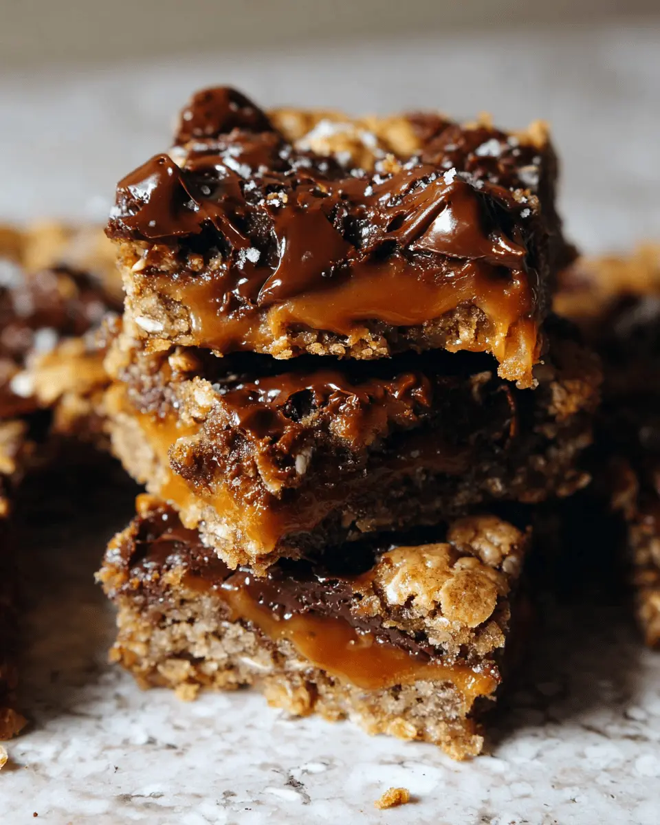 Chocolate Caramel Oatmeal Cookie Bars: Indulgent Homemade Treats