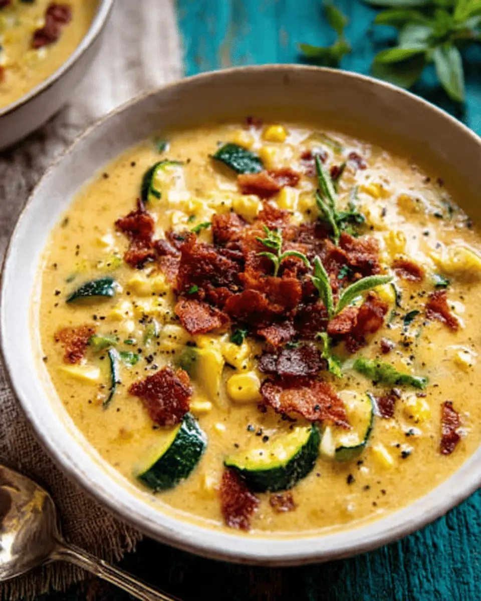 Creamy Corn Zucchini Chowder – Easy, Cozy Recipe for Fall