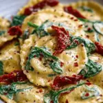 Tuscan-Inspired Creamy Ravioli with Spinach and Sun-Dried Tomatoes