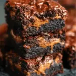 Healthy Pumpkin Peanut Butter Greek Yogurt Fudge Brownies