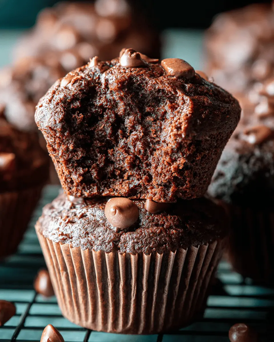 Double Chocolate Muffins with Sour Cream: Indulgent Homemade Treat