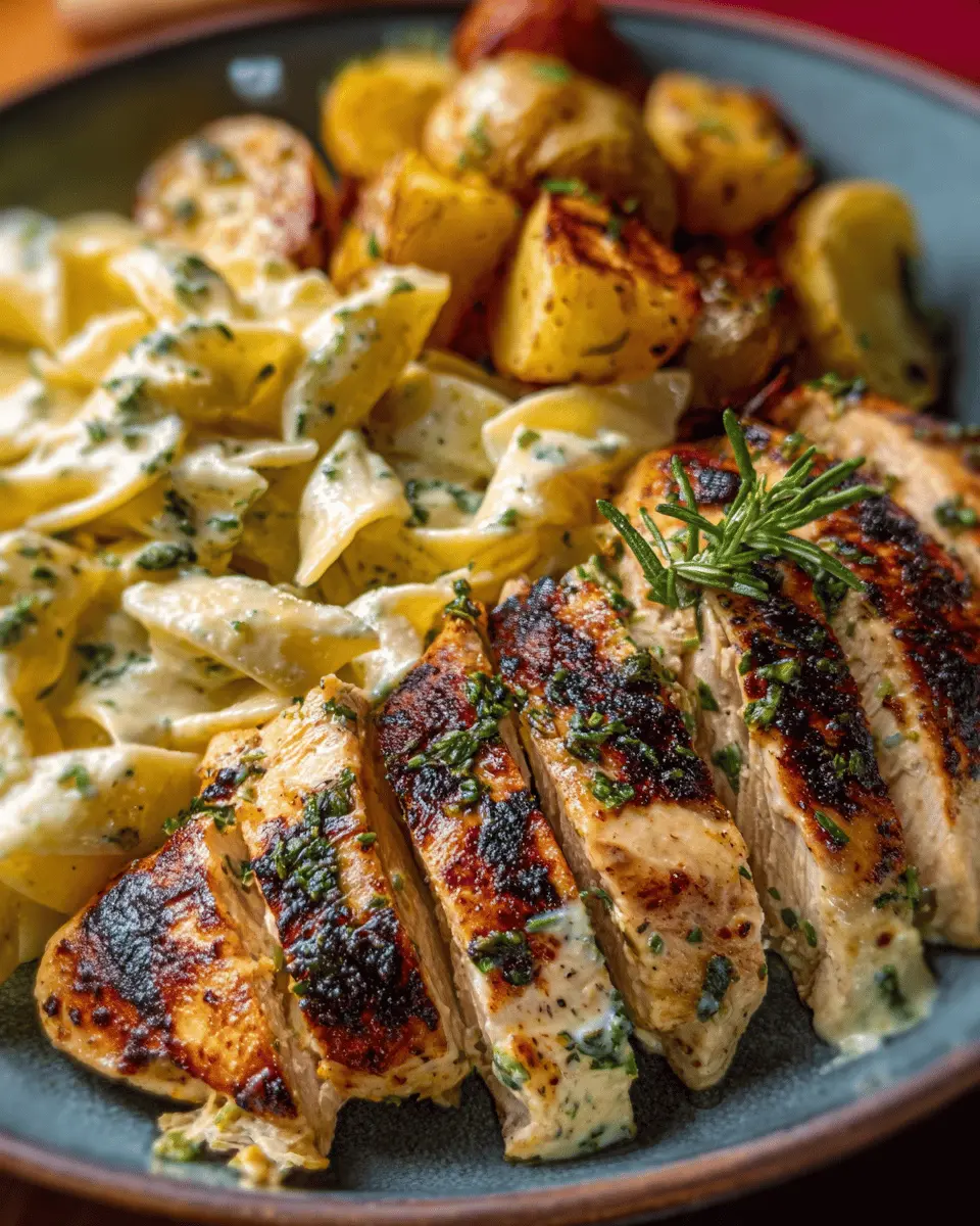 Grilled Chicken with Creamy Herb Pasta: A Cozy Dinner Delight