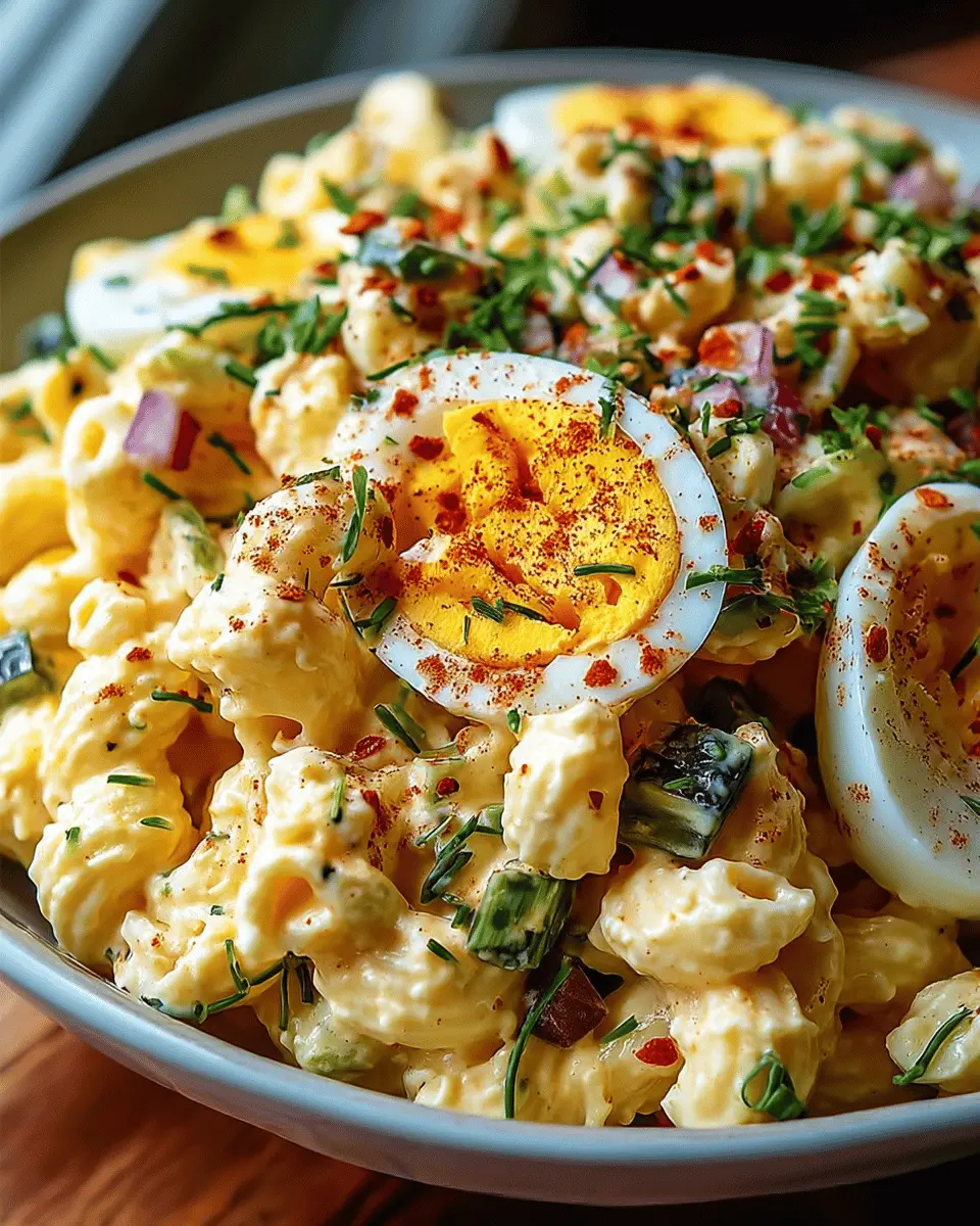 Deviled egg macaroni salad: The best twist with turkey bacon
