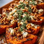 Caramelized Sweet Potatoes with Maple, Feta & Crunchy Walnuts