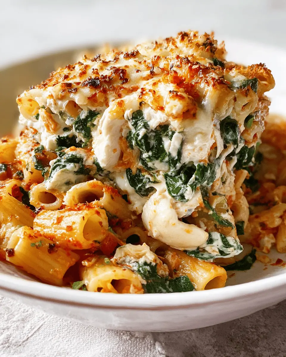 Baked Rigatoni with Spinach and Ricotta: A Comforting Delight