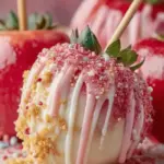 Strawberry Shortcake Candy Apples