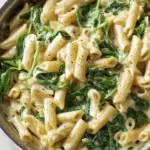 Creamy Garlic‑Butter Spinach Pasta