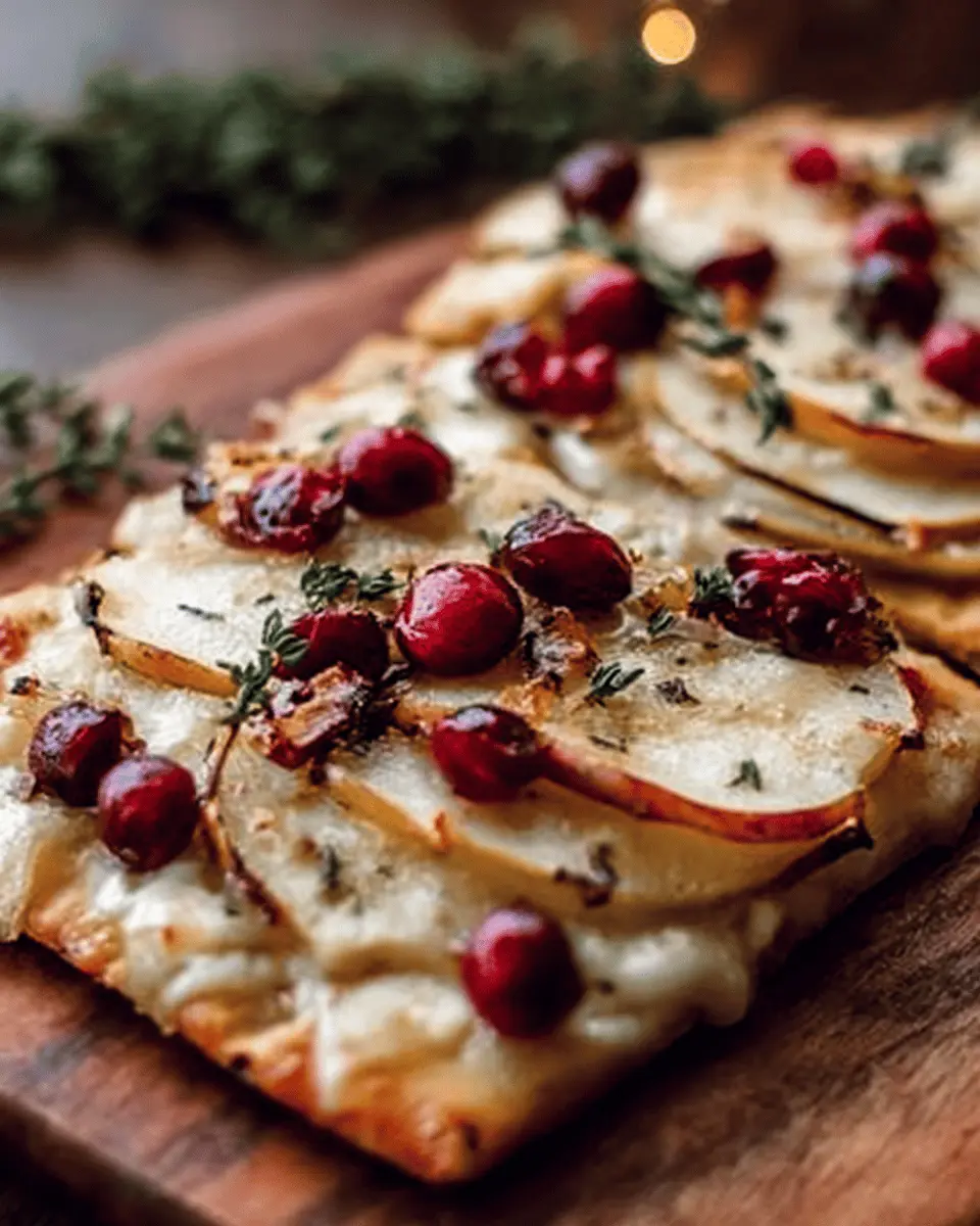 Pear, Brie, and Cranberry Flatbread: Easy Gourmet Delight at Home