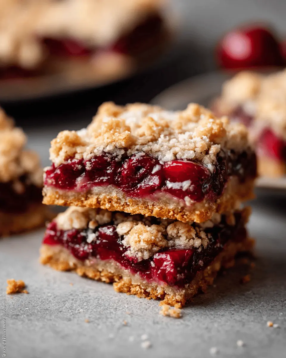 Delightful Cherry Crumble Bars: Indulge in Homemade Bliss