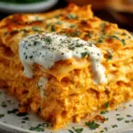 Buffalo Chicken Lasagna with a Ranch Twist