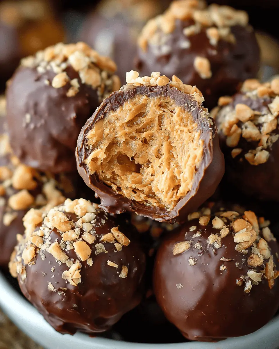 Chocolate Peanut Butter Balls: Easy No-Bake Treats with Rice Krispies