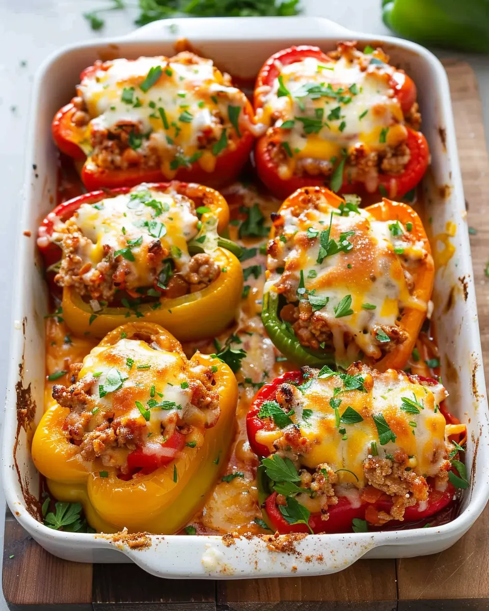 Ground Chicken Stuffed Peppers: Easy and Flavor-Packed Delight