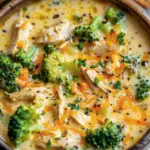 Crockpot Cheesy Chicken Broccoli Soup