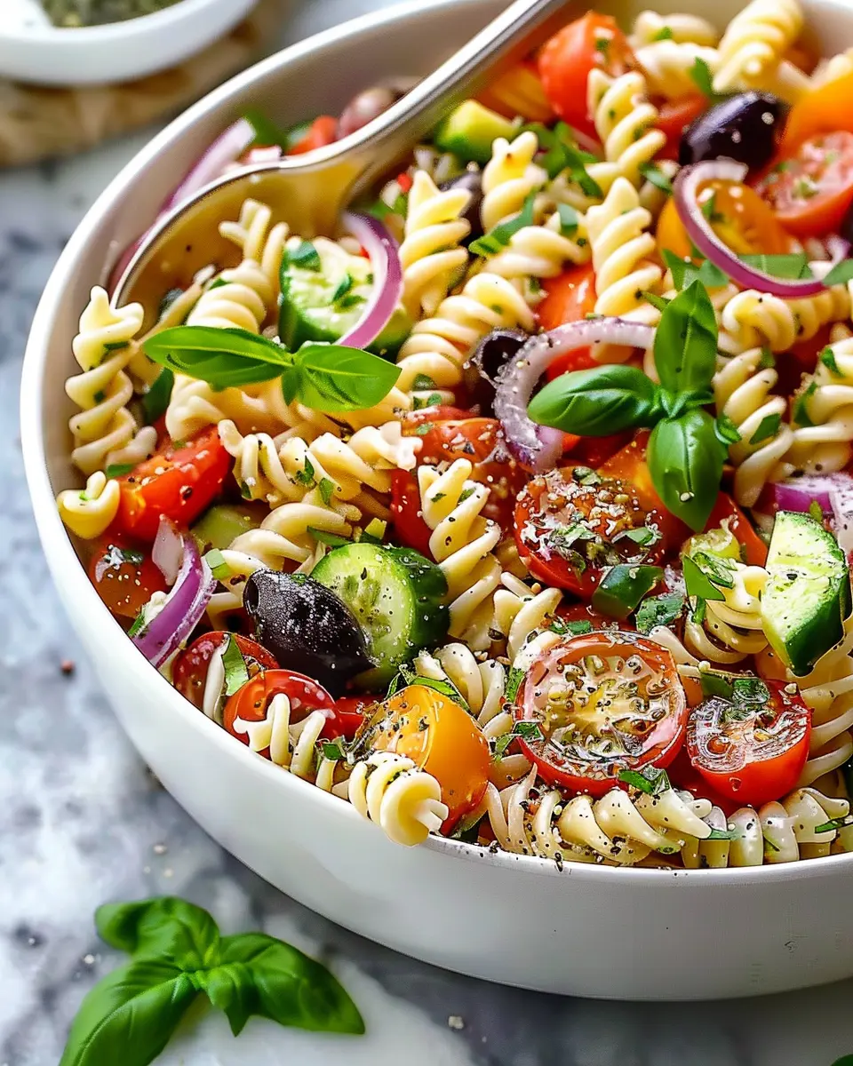 Quick Italian Pasta Salad: Easy Recipe with Turkey Bacon and Chicken Ham