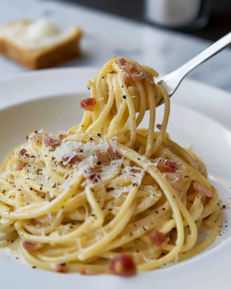 Spaghetti Carbonara: Indulgent Turkey Bacon &amp; Chicken Ham Twist
