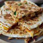 Bacon Ranch Ground Chicken Quesadillas