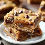 Gooey Salted Caramel Chocolate Chip Cookie Bars