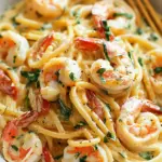 Creamy Tuscan Shrimp Linguine
