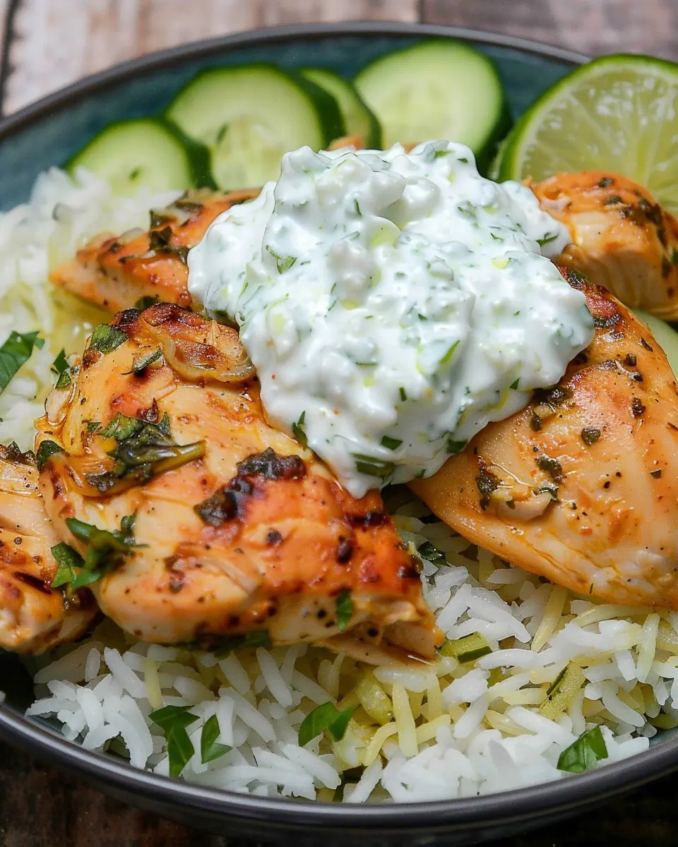 Dump and Bake Chicken Tzatziki and Rice: Easy Family Dinner Delight