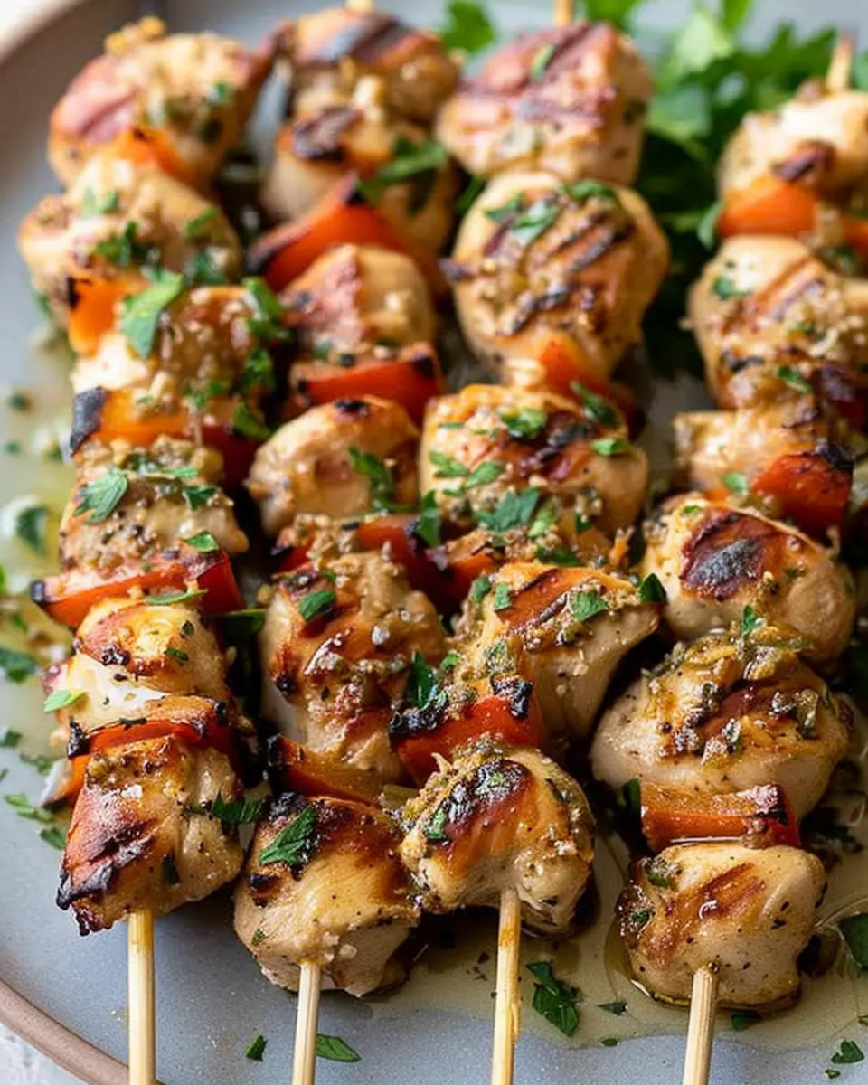 Air Fryer Garlic Parmesan Chicken Skewers: Easy &amp; Flavorful Delight