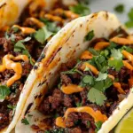 Garlic Butter Honey BBQ Beef Tacos