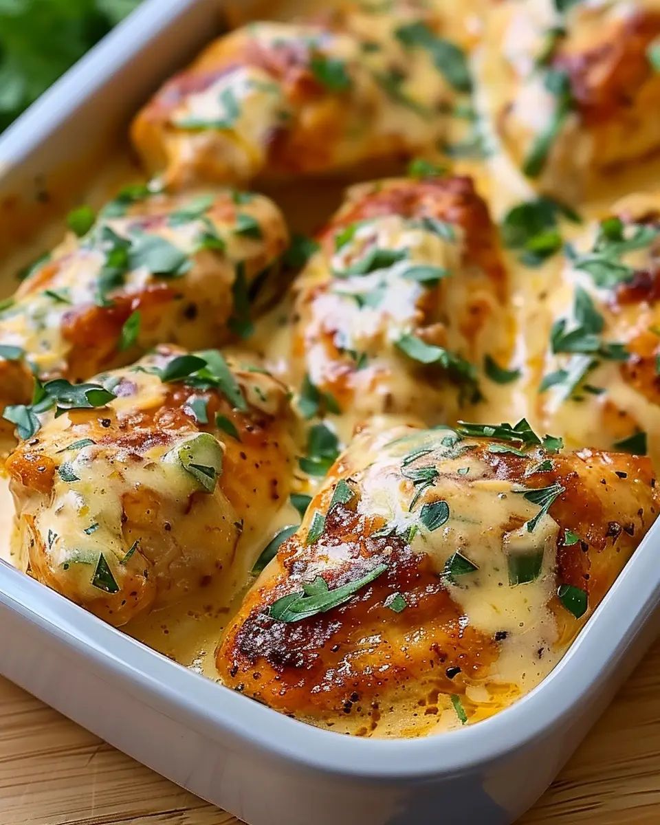 High Protein Creamy Garlic Cheesy Chicken with Turkey Bacon Delight