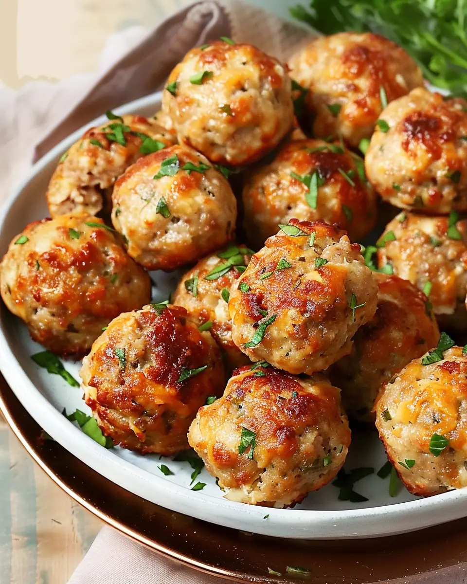 Cream Cheese Sausage Balls with Turkey Bacon: Irresistibly Easy Appetizer