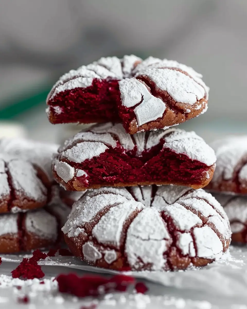 Red Velvet Crinkle Cookie Delight: Your New Favorite Treat