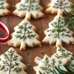 Rosemary Shortbread Christmas Tree Cookies