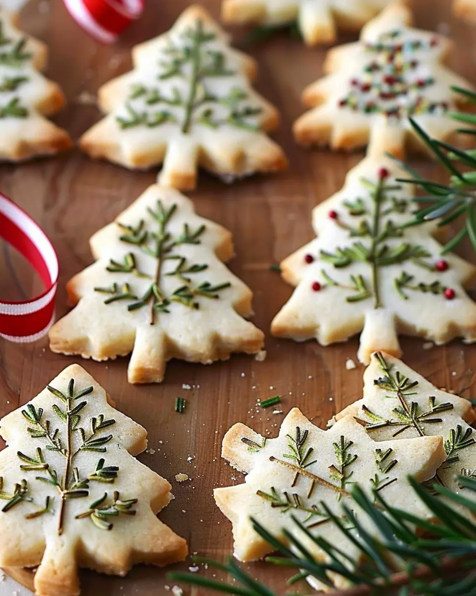 Rosemary Shortbread Christmas Tree Cookies: Easy Festive Delights