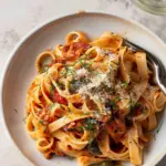 Creamy Sun-Dried Tomato Pasta with Capers and Dill