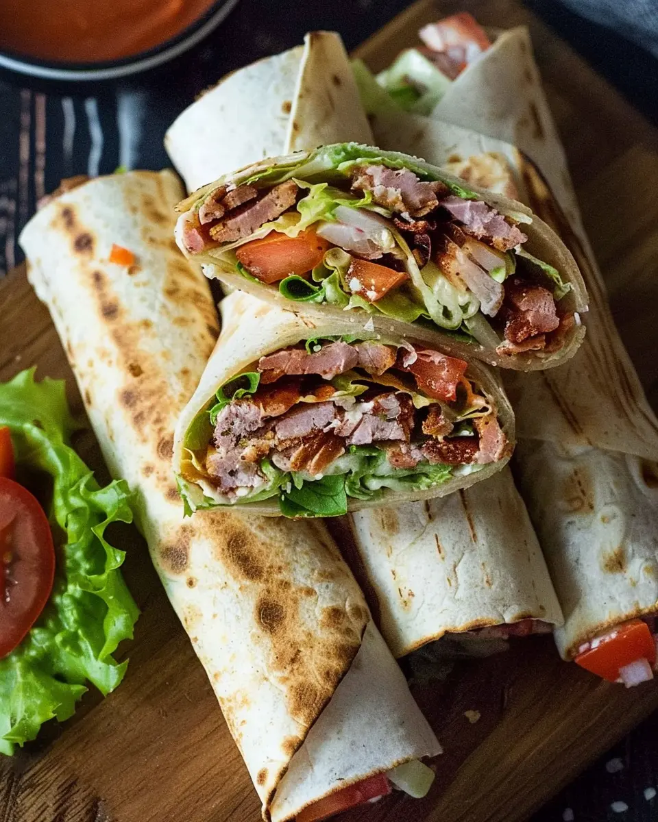 BLT Wraps with Secret Sauce: Easy Turkey Bacon Delight