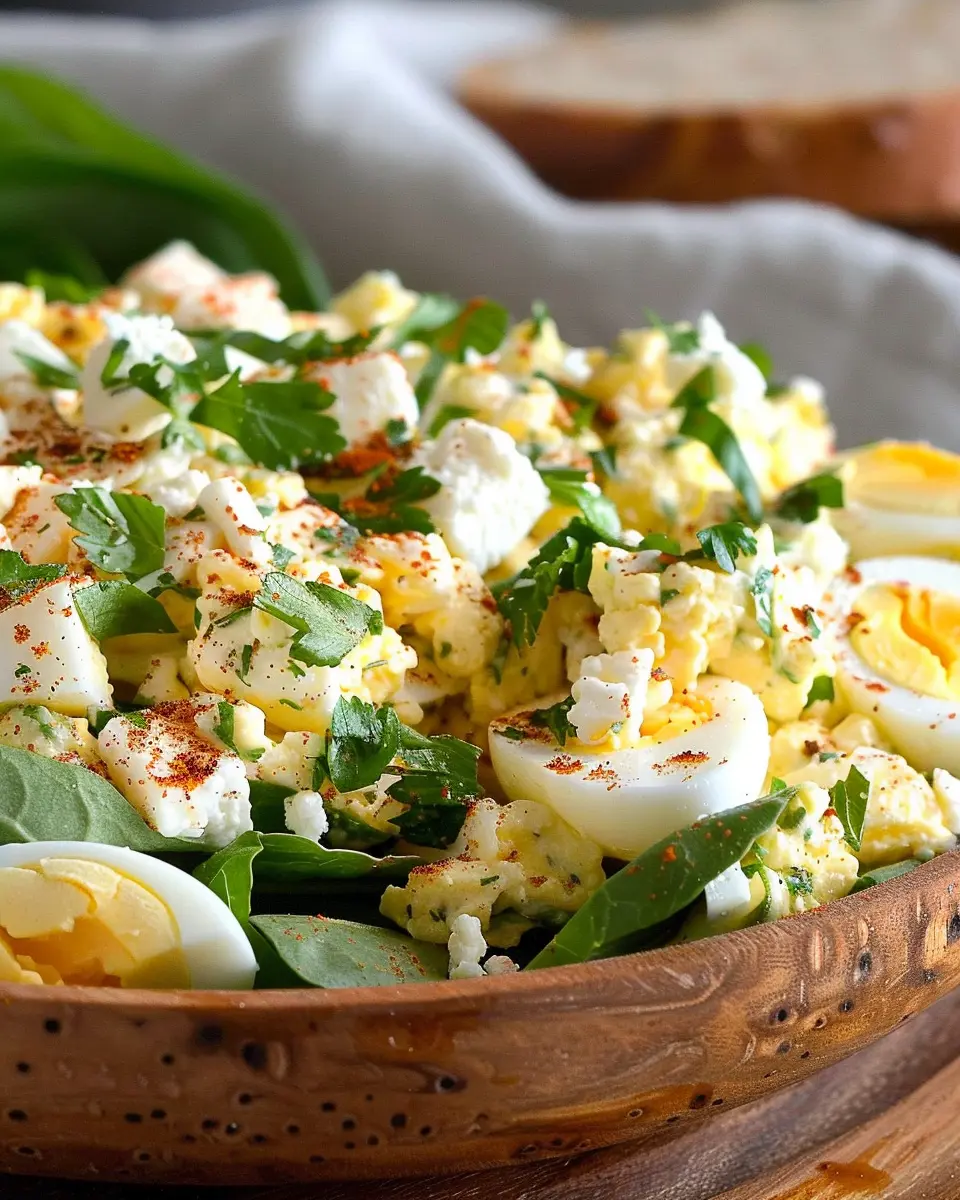 High Protein Egg Salad with Cottage Cheese and Turkey Bacon Delight
