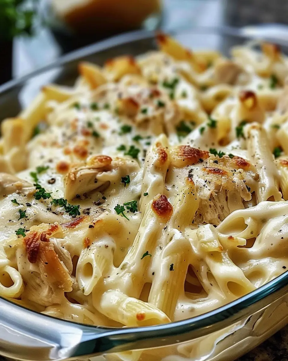 Chicken Alfredo Pasta: Indulgent Comfort with Turkey Bacon Delight