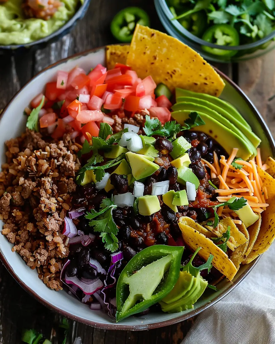 Easy Taco Bowl: The Best Healthy Twist with Turkey Bacon and Chicken Ham