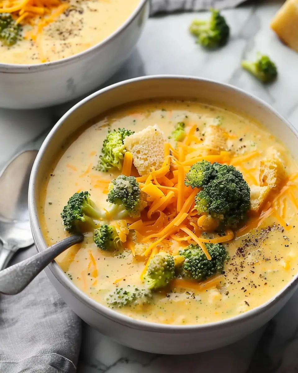 Easy Broccoli Cheddar Soup: A Cozy Comfort with Turkey Bacon