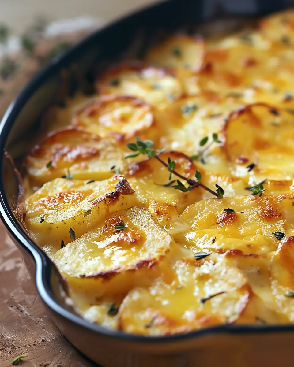 Paula Deen Scalloped Potatoes with Turkey Bacon and Chicken Ham