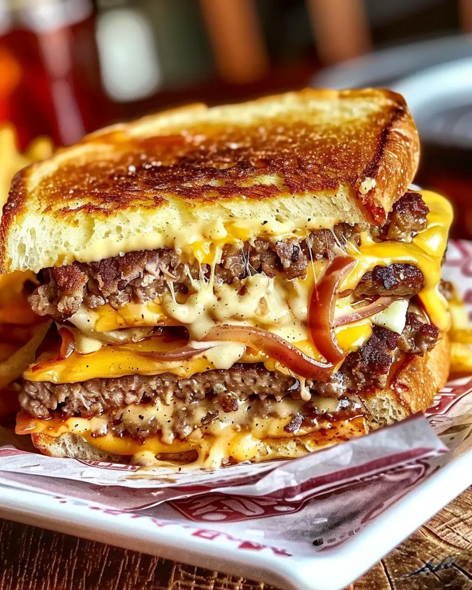 Classic Patty Melt with Turkey Bacon: A Juicy Comfort Food Delight