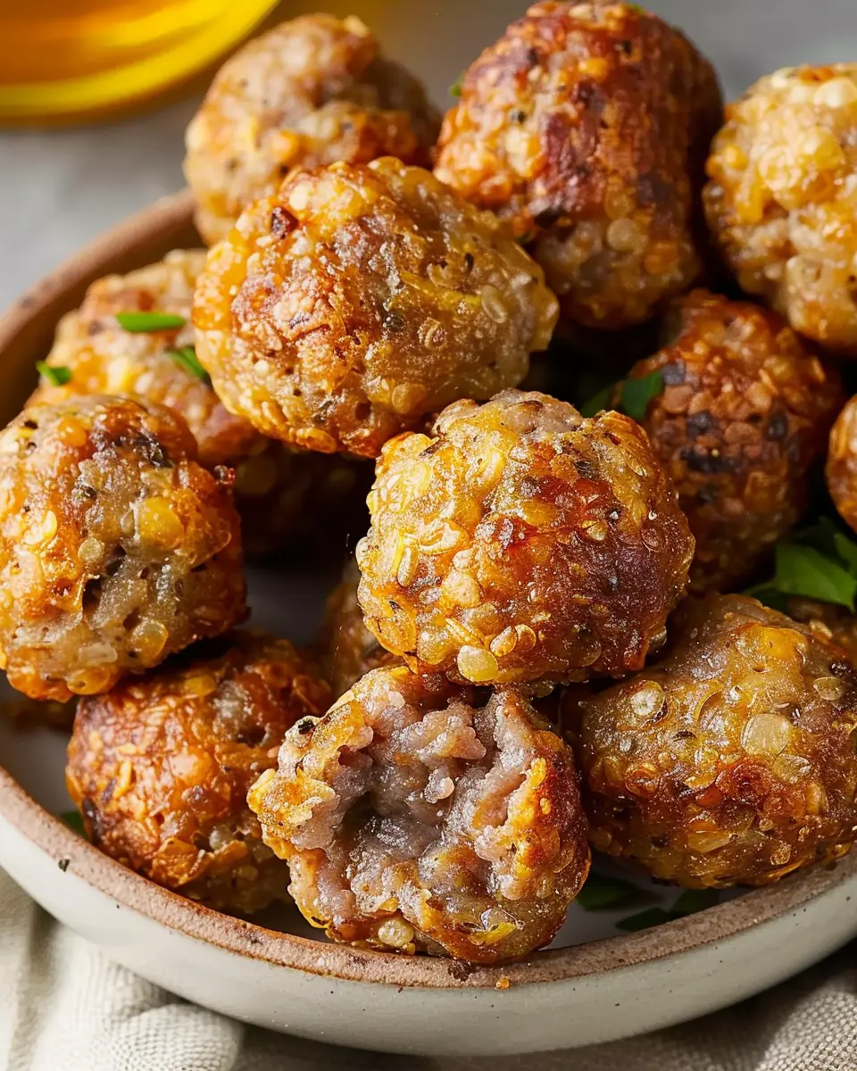 Sausage Balls Made Better with Turkey Bacon for Easy Snacking