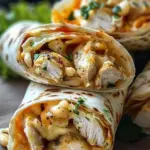 Cheesy Garlic Chicken Wraps