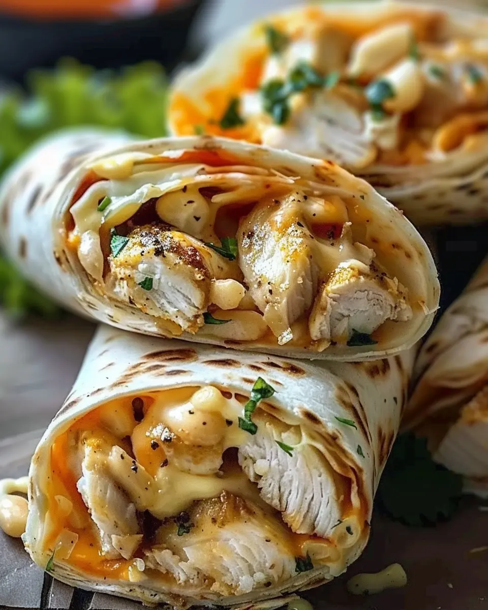 Cheesy Garlic Chicken Wraps: Easy, Flavorful Dinner in Minutes
